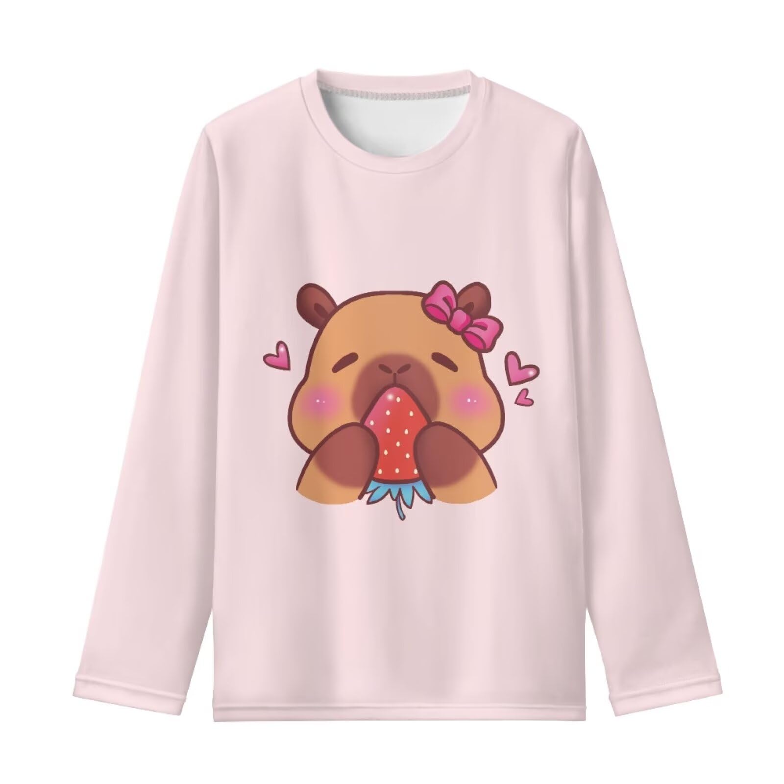 Girls Long Sleeve Shirts Casual Crewneck Soft T-shirts for Girls 3-16 Years Old