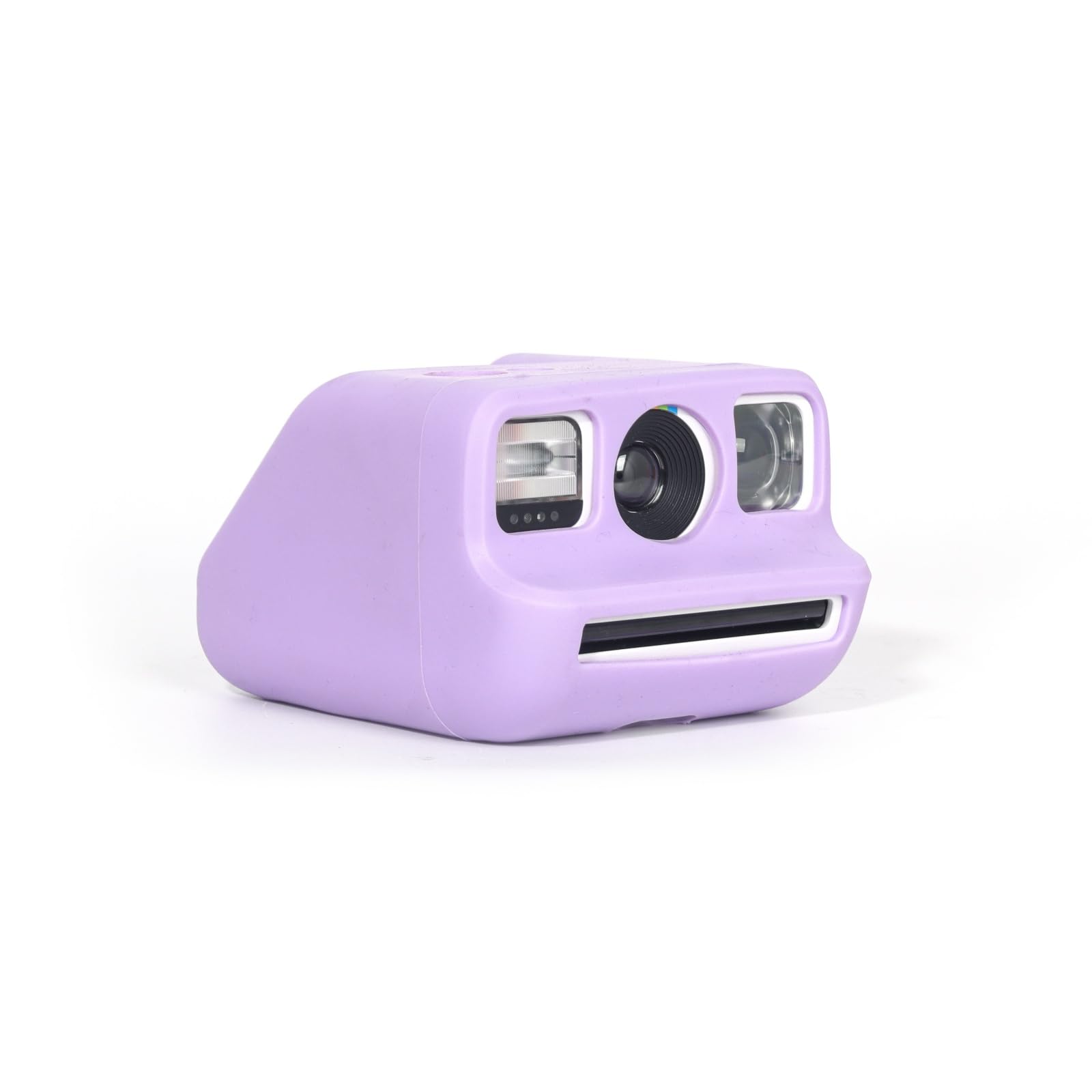Custodia di copertura in silicone fotocamera per Polaroid Go Gen2 / Gen 1 con cordone, carina copertura protettiva a colore solido, impermeabile, a prova di urti, resistente alla caduta (Viola)