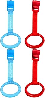 BESPORTBLE 4 Peças De Laços Zip Coloridos Brinquedos Para Bebês Berço Para Bebê Ferramenta De Berço Anel De Ferramenta De Andador De Criança Anel De Berço Pendurado Anéis De Puxar Berçário