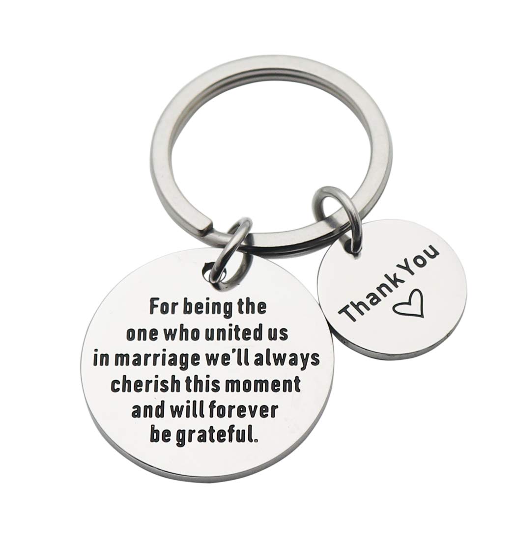EilygenWedding Officiant Gift Wedding Officiant Keychain Thank You Gift for Wedding Officiant Officiant Appreciation Gift