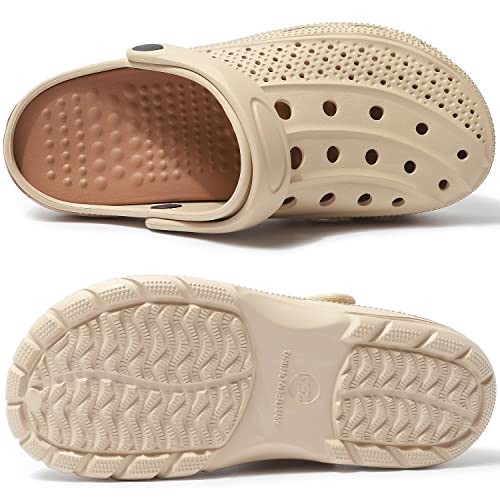 Image of ChayChax Men's and Women's Arch Support Clogs Garden Shoes Slip-on Outdoor Beach Water Sandals with Removable Cushion Footbed