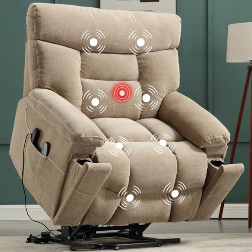 CANMOV Dual Motor Power Lift Recliner Chair for Elderly, 27"