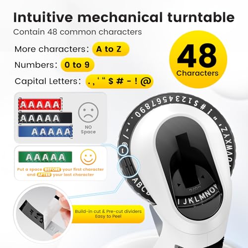 Image of Zodzi Label Maker,Embossing Label Maker,Manual Embossed Label Maker Machine
