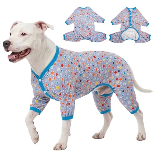 Pijama para Perros Grandes LovinPet XL Gris con Lunares