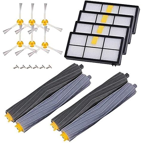 AplusTech Kit Recambios Cepillos Filtros y Accesorios Compatible con iRobot Roomba Serie 800 805 850 860 865 866 870 871 880 886 890 891 895 896 900 960 965 966 980 - Pack de 20 PCS Cover