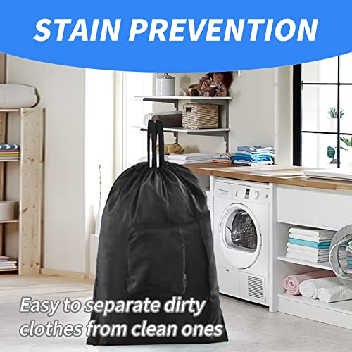 Travel Laundry Bags For Dirty Clothes Bag With Handles And Aluminum Carabiner, Machine Washable Dirty Clothes Organizer, For Travel, Camp, Fitness, And Students #TOP3