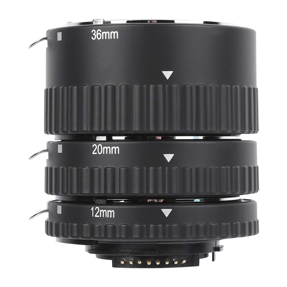Tubos de extensión Macro para cámaras DSLR, Enfoque automático, Enlace de Apertura, plástico y Metal, fotografía de Primeros Planos