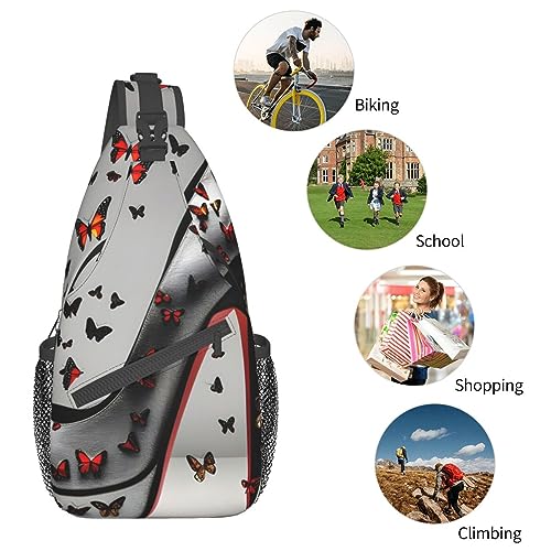 Mochila tipo Sling Butterfly High Heel para hiking miniatura 6