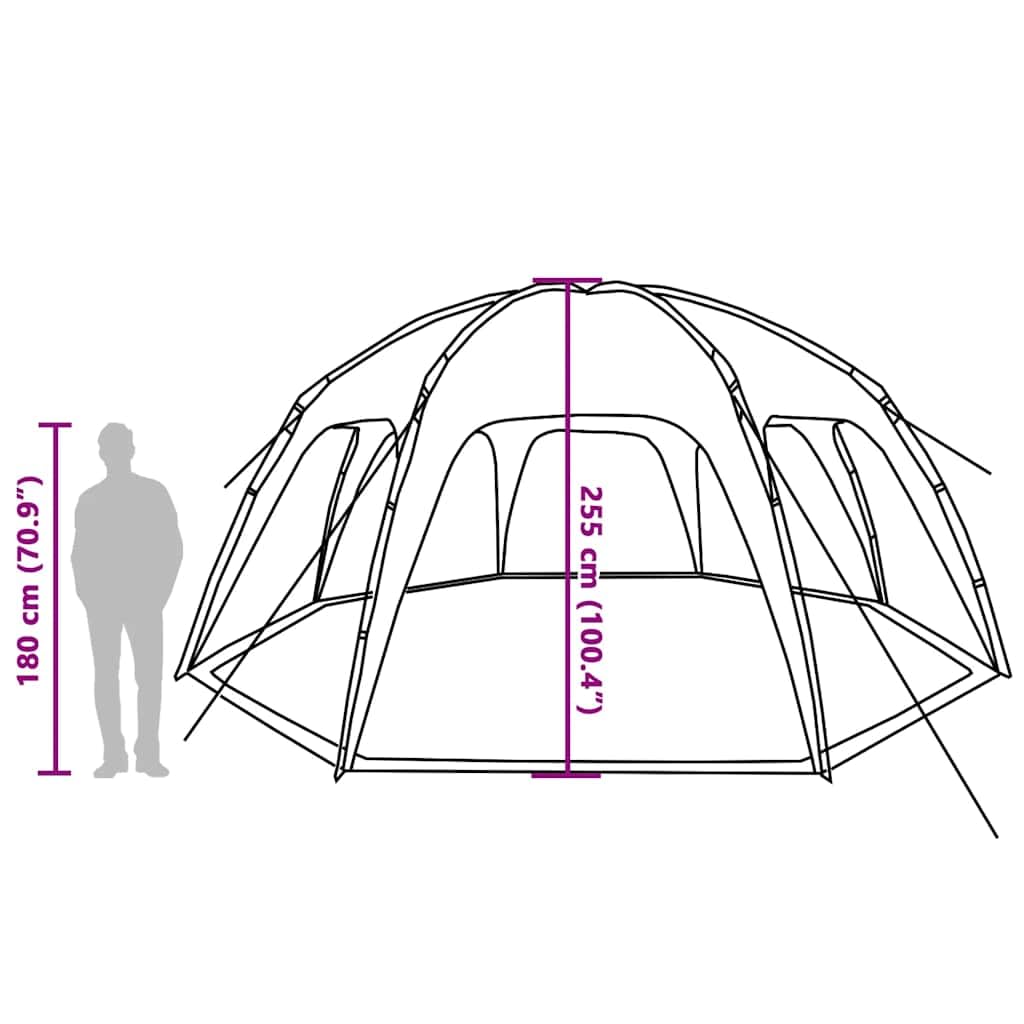 Partyzelt Azurblau Wasserdicht aus Polyester mit PU-Beschichtung 525x525x, Fiberglasgestänge, mit Heringen und Abspannseilen, ideal für Familie Camping, Outdoor Festival