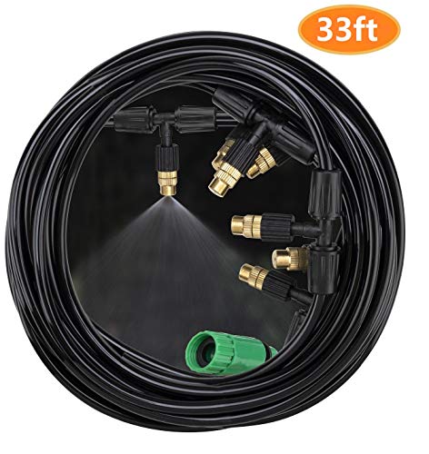 bangder Leak Proof Brass Misting Cooling System- Misters for Patio, Gazebos, Backyard Cooling