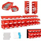 botle Caja apilable para taller, color rojo