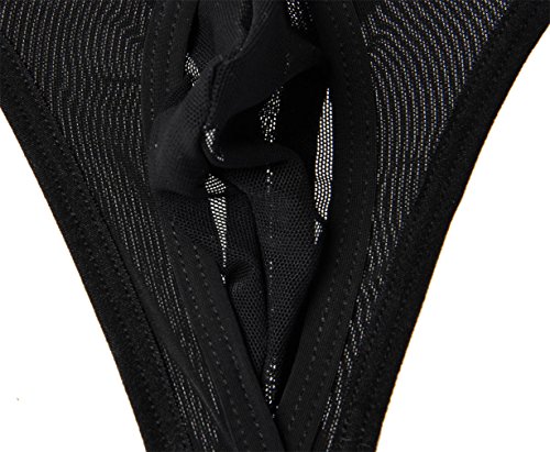 Sexy Men's Out Ring Bulge Thong Underwear See-through Mesh Bikini Tangas3