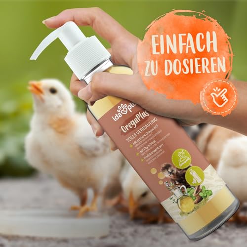 Ida Plus - Orega Plus - Oregano Öl für Hühner unterstützt die Verdauung & Darmflora der Huehner z. B. nachdem Huehner Durchfall hatten - optimale Regeneration nach Parasitenbefall - Kokzidien - 200 ml