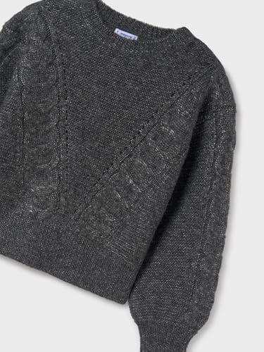 Mayoral Textured Jumper for Girls Charcoalmx2