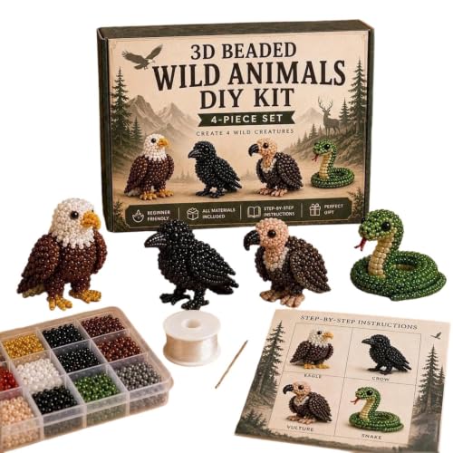 Juego de cuentas de animales con perlas coloridas y simples para decoración de hogar y oficina