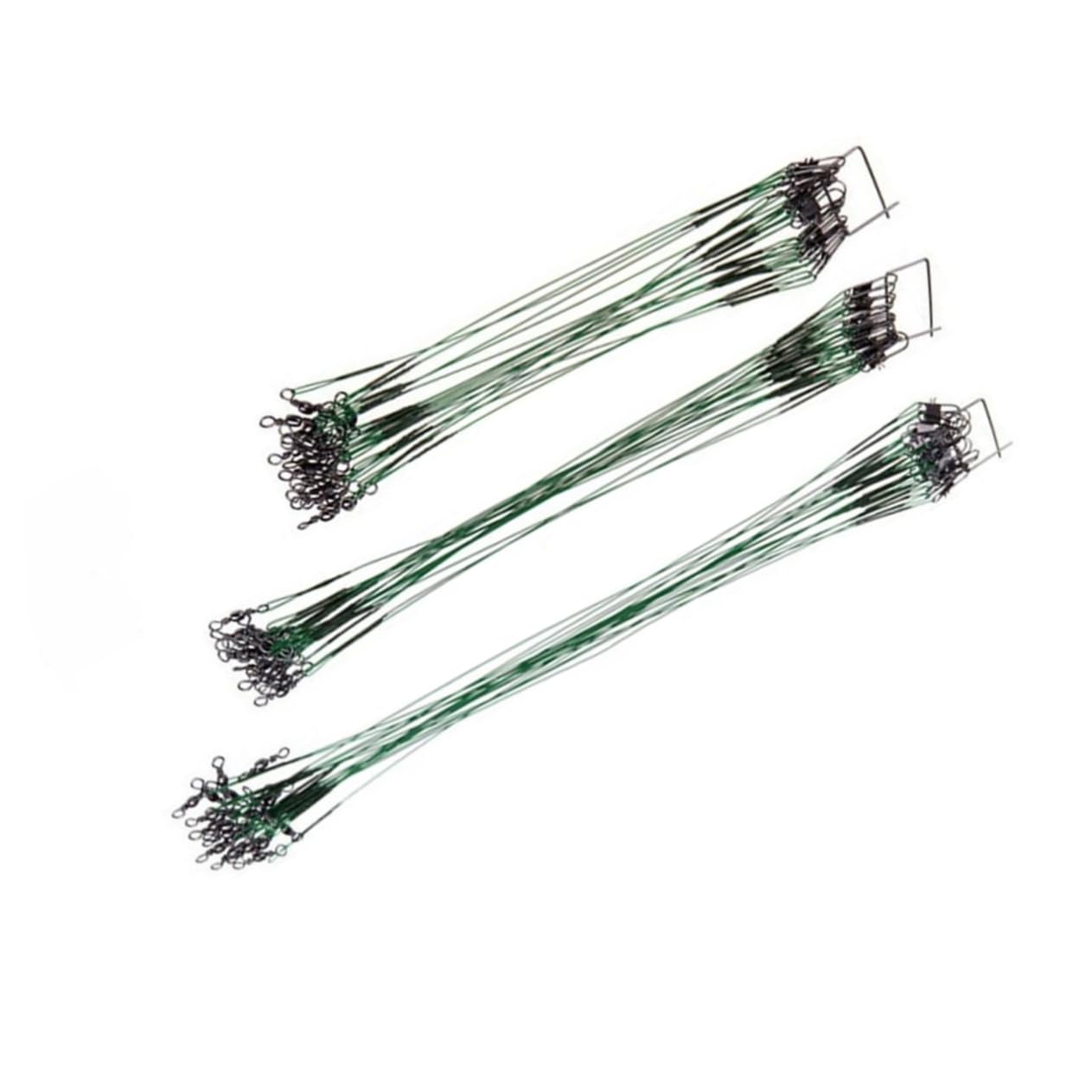 NOLITOY 2sets Stainless Steel Fishing Line Wire Spool - Line Saltwater/Freshwater Leaders (15cm 20cm 25cm) 60pcs*2