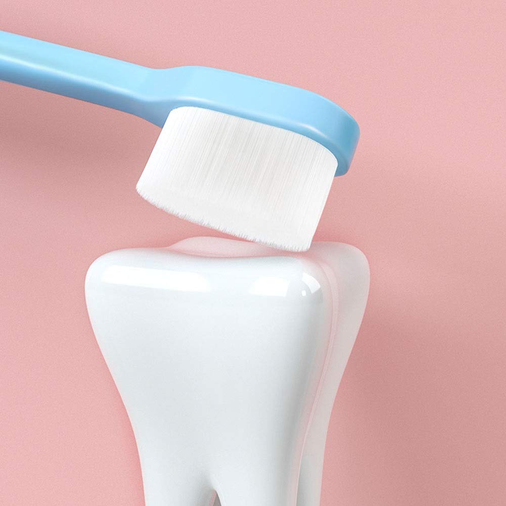 Cura Orale Spazzolino da Denti per Bambini Extra Morbido con 10000 setole, spazzolino da Denti per Bambini dai 3 ai 12 Anni, spazzolino Manuale con Disegni di Animali Regalo