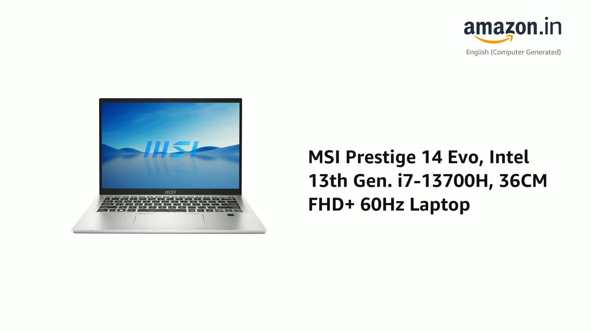 MSI Prestige 14 Evo, Intel 13th Gen. i7-13700H, 36CM FHD+ 60Hz  