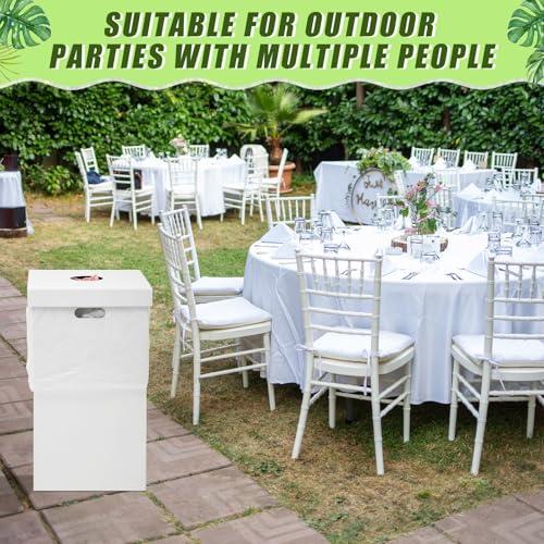Image of 1 Pack, 30 Gallon Cardboard Trash Cans with Lid Disposable and Reusable Corrugated Cardboard Cans Recycling Bins Bulk with 20 Garbage Bags for Parties Events