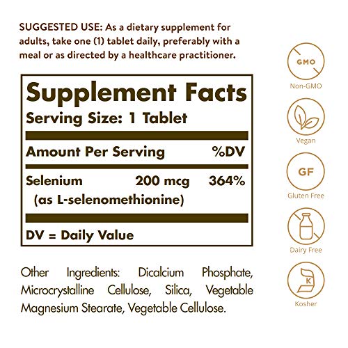Solgar Yeast-Free Selenium 200 mcg, 100 Tablets - Non-GMO, Vegan, Kosher - image 2