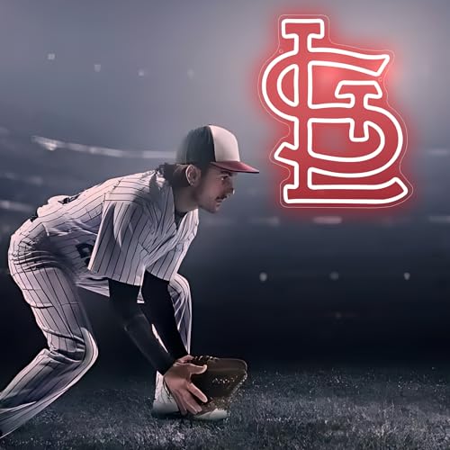 Image of Baseball Neon Sign for Wall Decor Baseball Neon Light Baseball Sports LED Neon Signs for Man Cave,Club,Bar Pub,Party,Christmas Birthday Gifts for Man,Boys,Fans,Size 13.8 * 11.1inch(XD241)