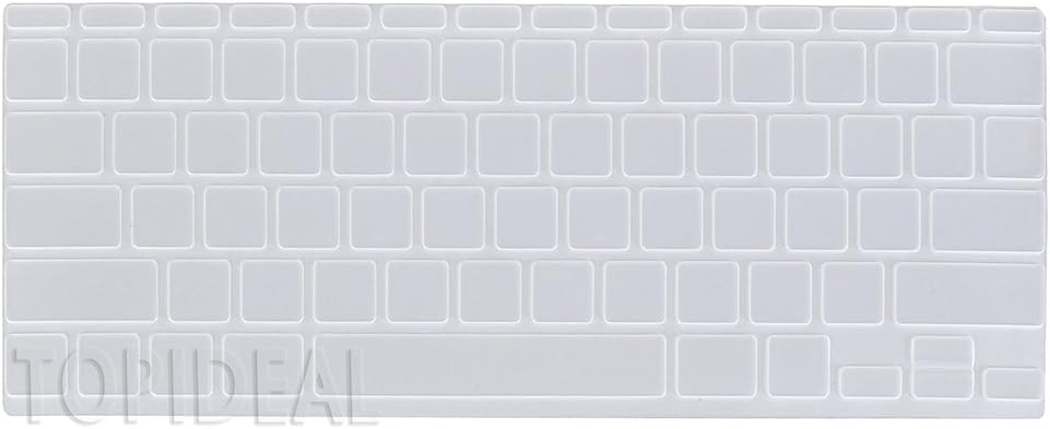 TOPIDEAL Keyboard Silicone Skin Cover Protector for Apple Macbook Air 11" (USA Keyboard Layout) - Clear