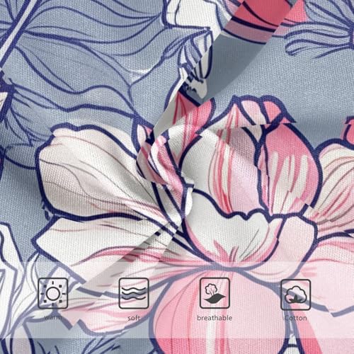 Animal Toddler Underwear Custom 2t Cotton Panties for Girl Red Gray Floral Flowers Leaves Undies Kids Briefs3