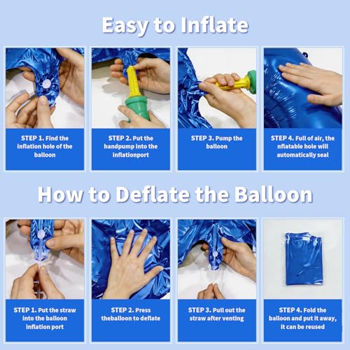 Image of Number Balloons Navy Blue Balloons - Giant Number 80 Balloon, Blue 80th Number Balloon Birthday Decorations for Men
