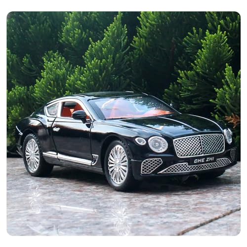Image of 124 Diecast Metal Car Bentl Continental Diecast Toy Car for Kids Light Sound Pullback Openable Door