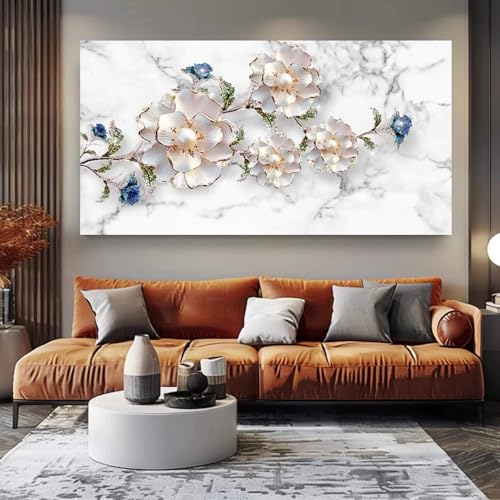Tableau fleurs 30x60cm | Toile imprimée de haute quality durable