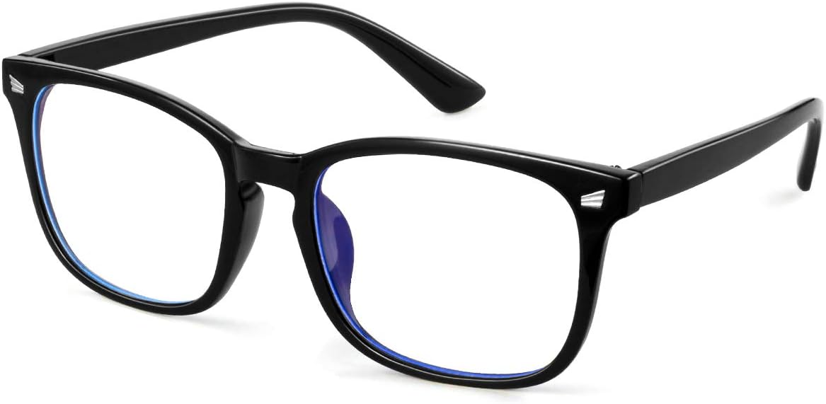 Blue Light Blocking Glasses - GEKKALE New Elegant Oversized Clear Cat Eye Non-Prescription Glasses (03)