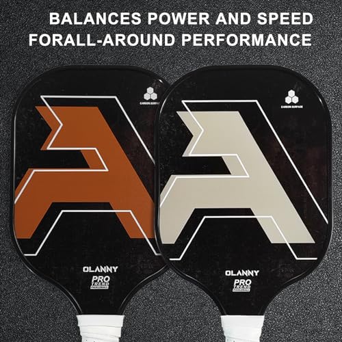 Image of OLANNY Graphite Pickleball Paddles Set- Premium Rackets Fiber Face & Polymer Honeycomb Core Pickleball Set Includes Pickleball Paddles + Pickleball Balls+ Replacement Soft Grip + 1 Bag