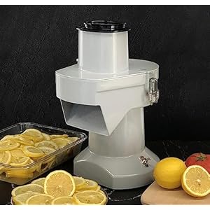 3 in 1 Groentesnijder Snijmachine Rasp 180kg/u Elektrische Groentesnijder Fruitsnijder met 10mm Messen en 2-4mm Dikte Verstelbare Snijbreedte