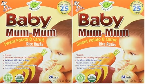 Hot-Kid Baby Mum-Mum Rice Rusks, Sweet Potato & Carrot, 1.76 Ounce (Pack of 2) image 5