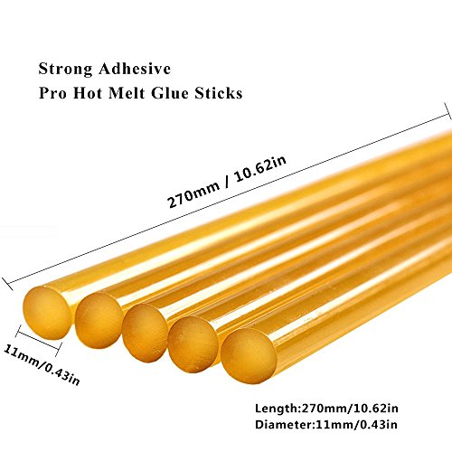 Image of GLISTON Dent Repair Glue Sticks, Paintless Dent Puller Tool Glue Stick, for Hot melt Glue Gun car Repair dent Mobile Tool Set - 10 PCS Yellow Glue Sticks