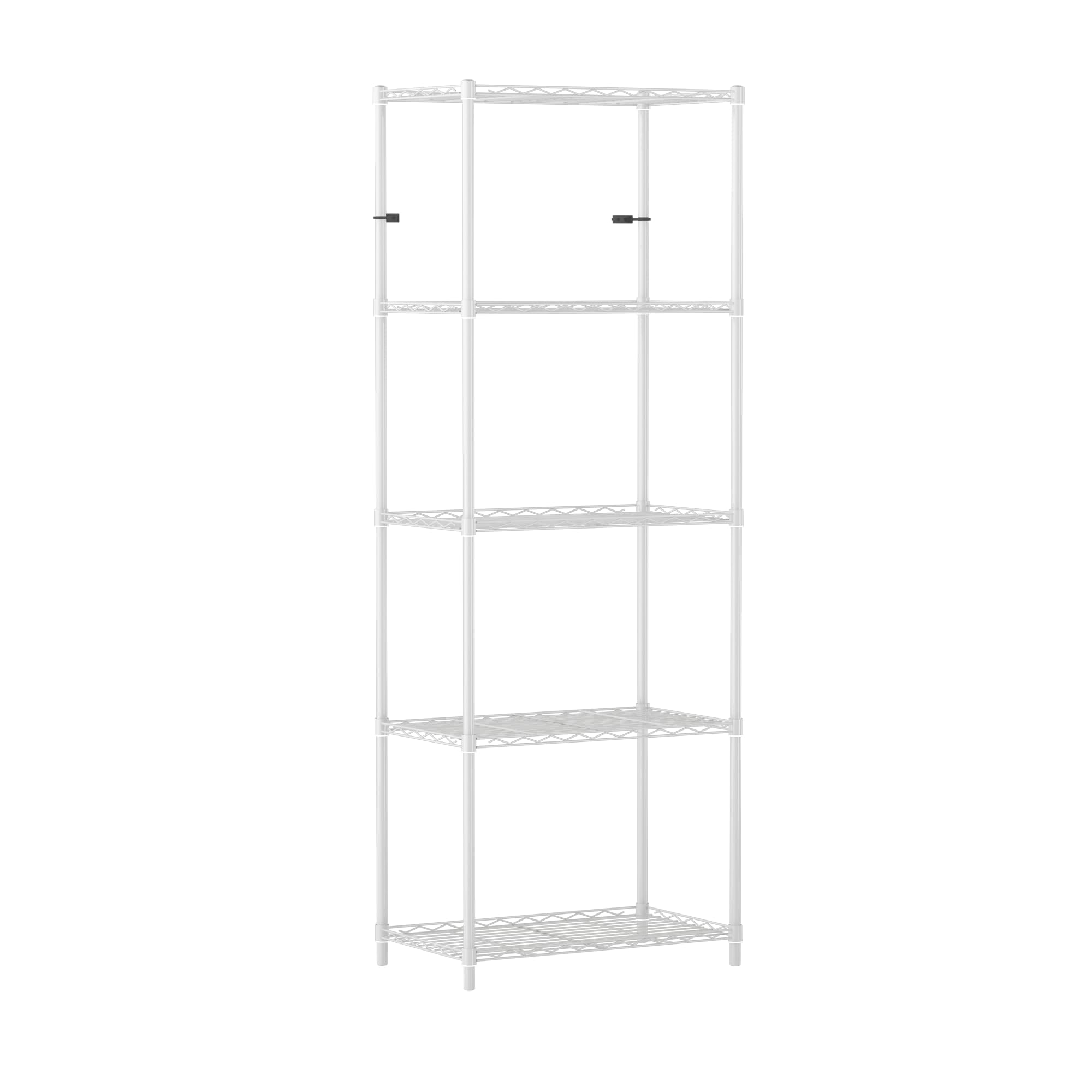 UNE HOME 5-Shelves Heavy Duty Steel Storage Rack | Multipurpose Shelving Unit for Kitchen, Home & Utility (White)-image-41