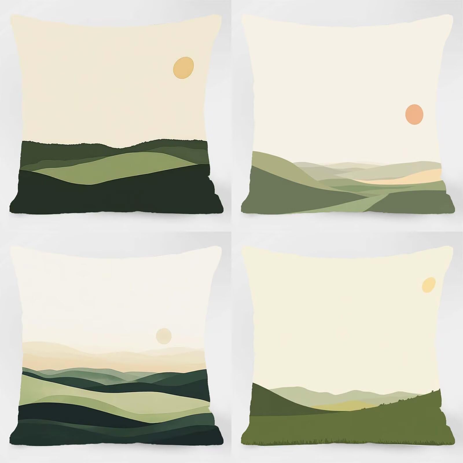 Kissenbezug 65 x 65 Outdoor Kissenbezug 65 x 65 CM Doppelseitiger Druck Landschaft Deko Sofakissen Bezug Modern Kopfkissen Bezug für Frühling Sofa Bett Deko, Geschenke für Frauen (Samt) BZ-17895