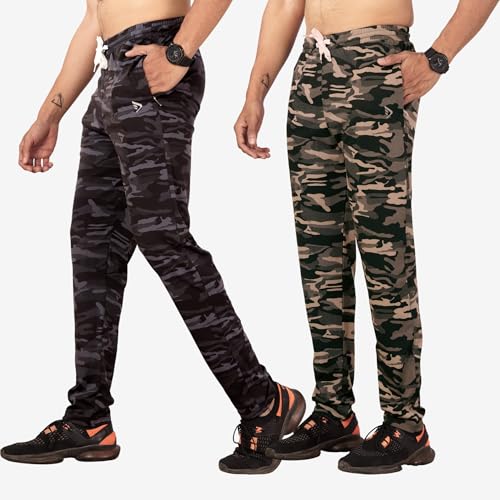 Image of Mens Track Pants | Army Style Camouflage | Stretchable | Combo