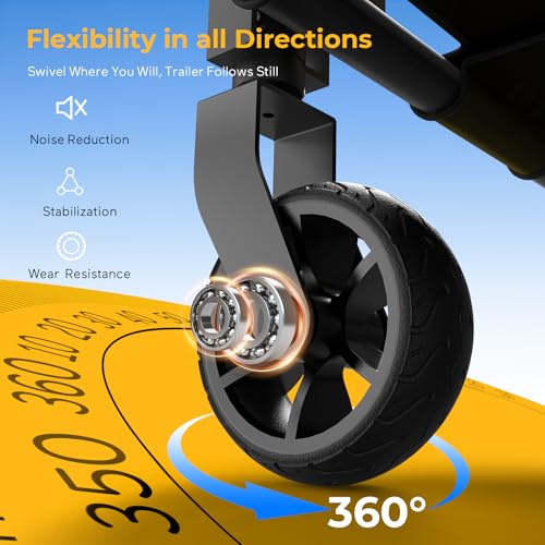 image for Tamobyke Heavy-Duty Bike Cargo Trailer, 3-in-1 Collapsible Foldable De