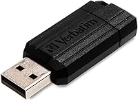 Vista 8 de Verbatim 8GB Pinstripe USB 2.0 Flash Drive Retractable Thumb Drive - Negro