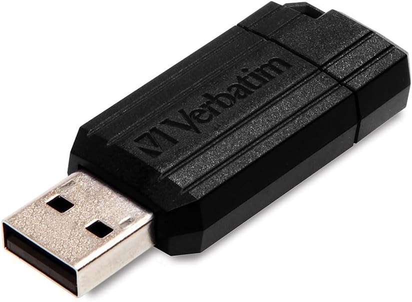 Verbatim 64GB Pinstripe USB Drive - Black
