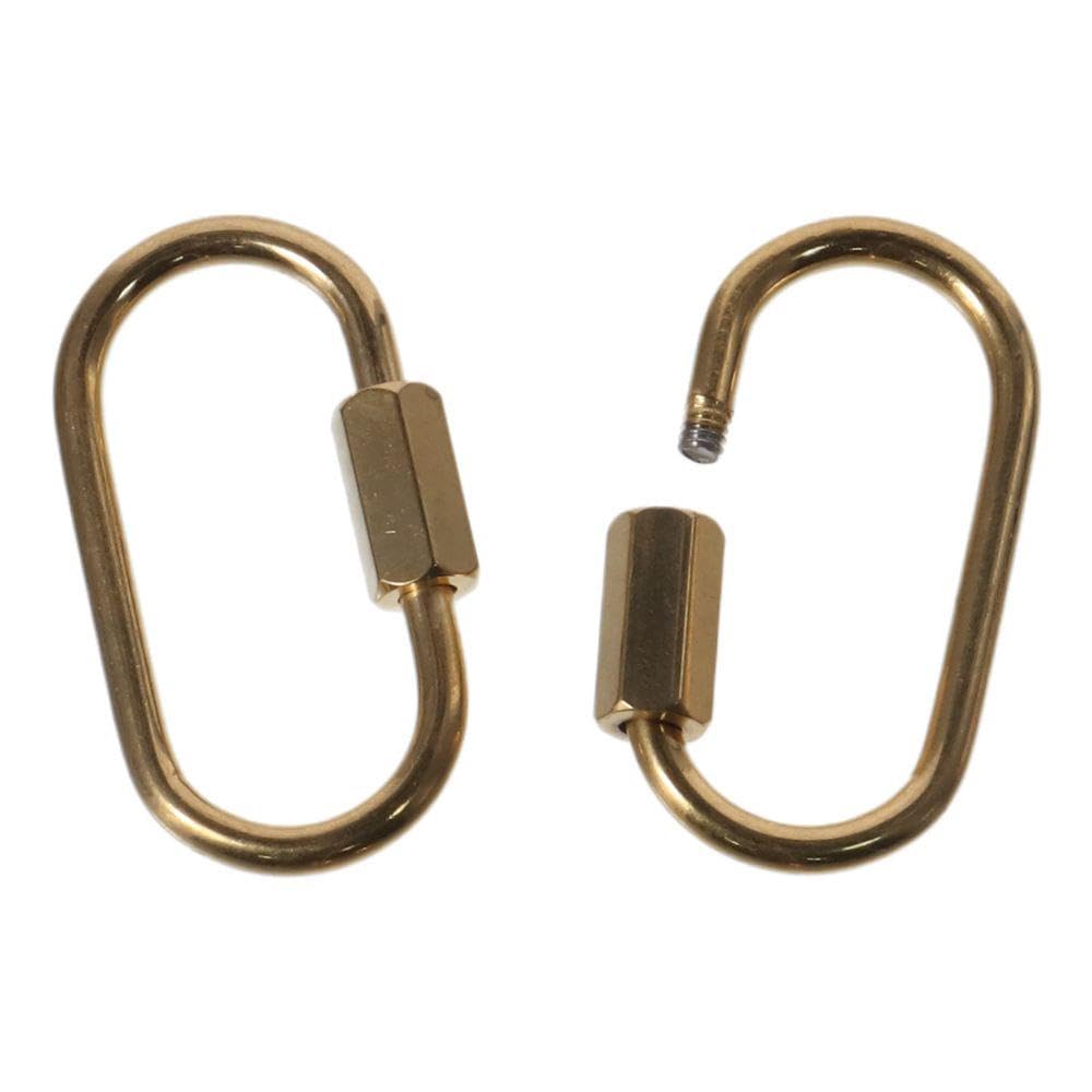 Amazon.co.jp: 8個入り スクリューロックカラビナ 楕円形キーチェーン