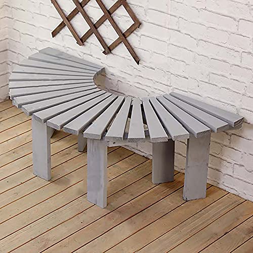 Banc d'arbre semi-circulaire résistant pour optimiser l'espace jardin