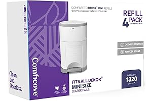 4-Pack Refill Cassettes for Dekor Mini Diaper Pail