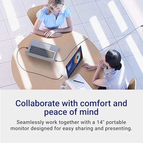 Dell P1424H 14" Full HD (1920x1080) Écran Portable, 60Hz, IPS, 6ms, 2X USB-C, Garantie 3 Ans, Argent