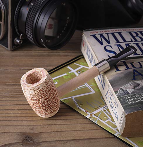 Free Boy 4 Pcs Corn Cob Tobacco Pipe Handmade Wooden Corn Cob Pipe for Smoking