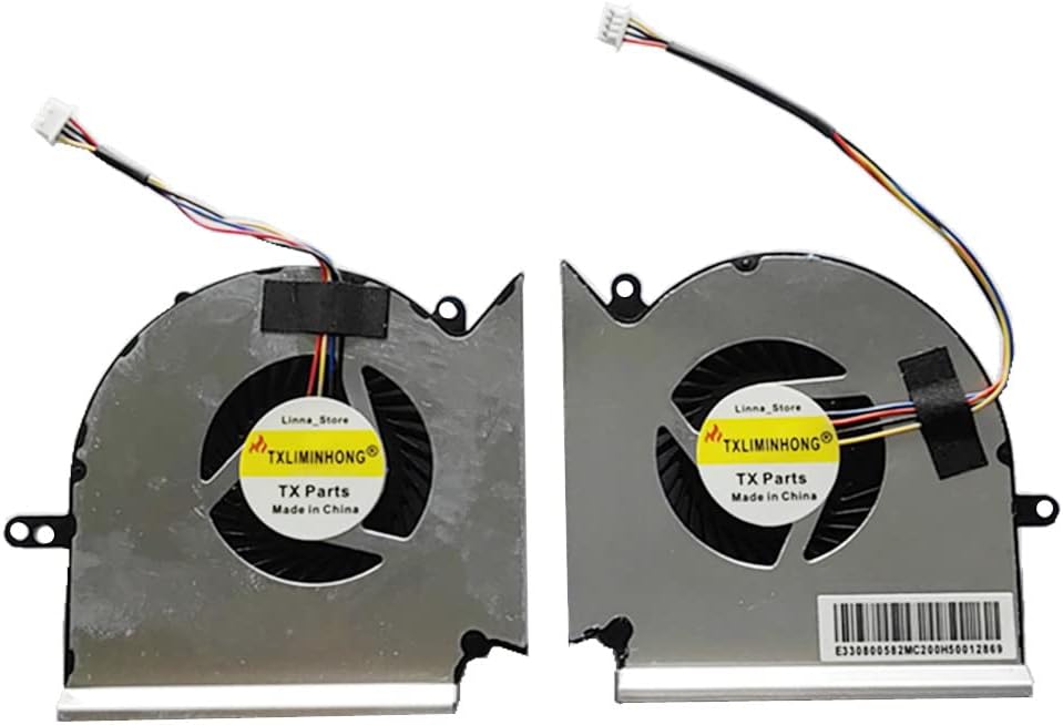 New Compatible CPU and GPU Cooling Fan for MSI GE63 GL63 GV63 GP63 GP73 GE73 GL73 GE63VR GE63VR-7RE GE63VR-7RF GE73VR GE73VR-7RE 7RF MS-16P1 16P7 17C1 Series Fan PAAD06015SL N384 Fan