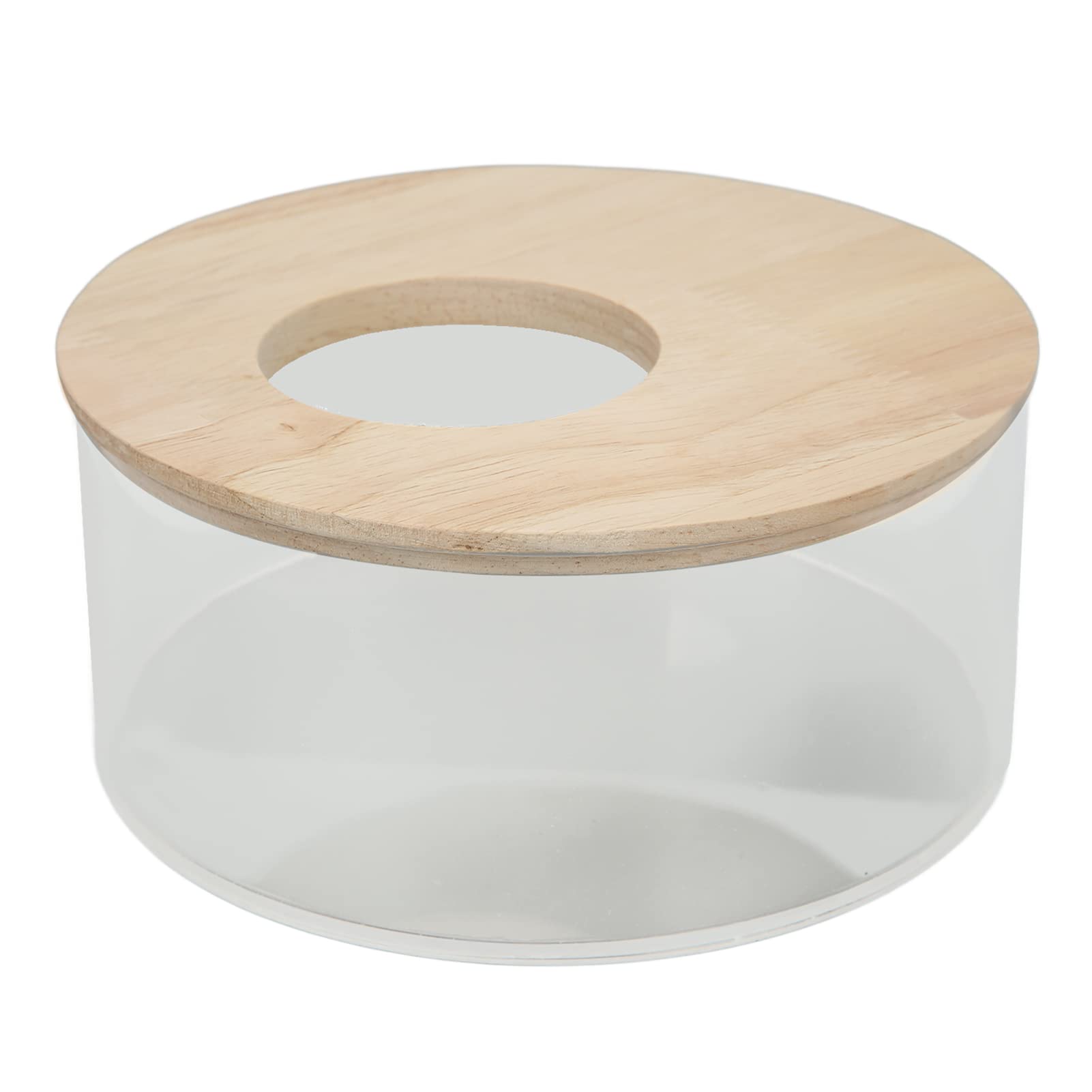 Small Animal Sand-Bath Box, Round Shap Pet Sand Box Transparent Acrylic Sand Bathroom for Hamsters Mice Lemming Gerbils or Other Small Pet