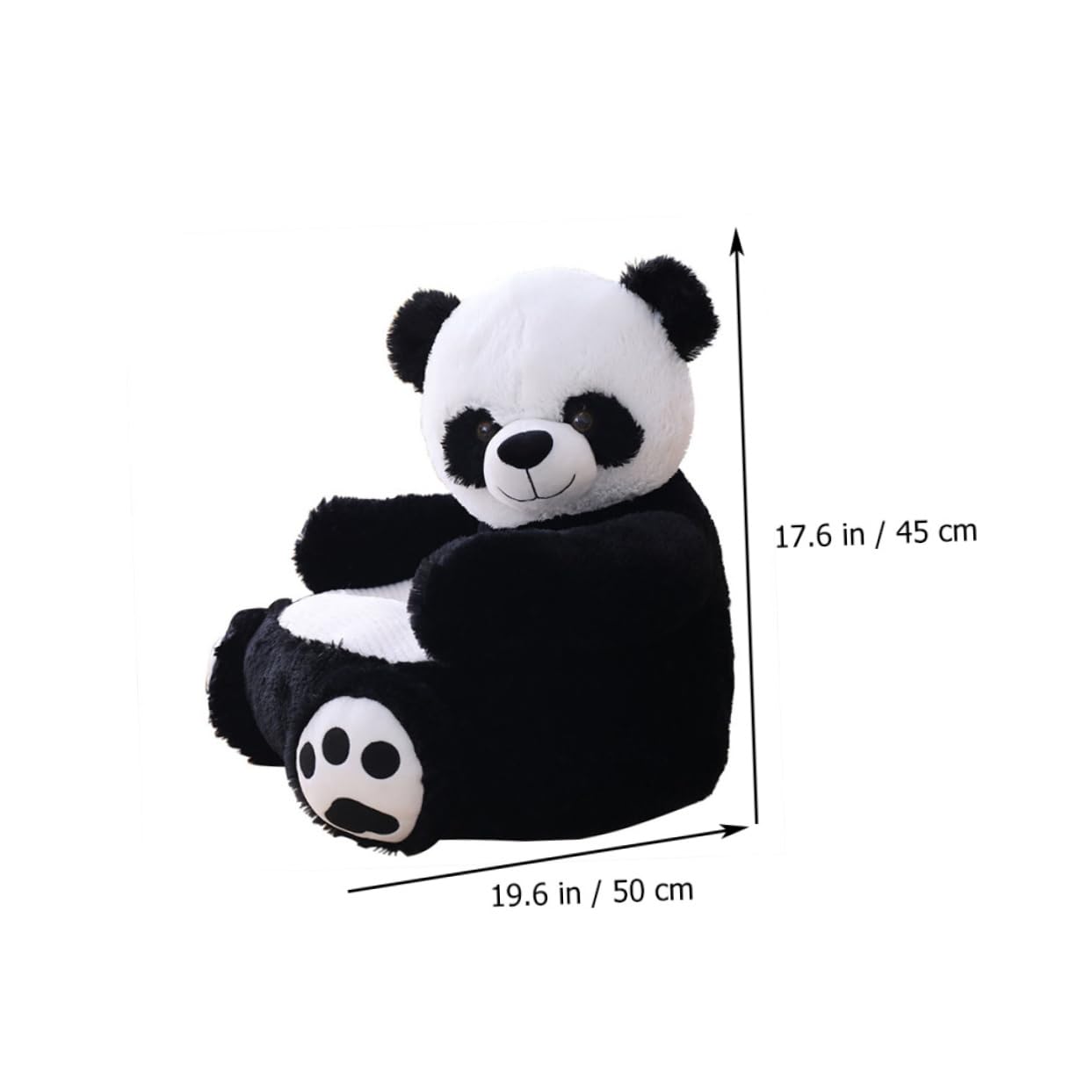 Ciieeo Panda-Shaped Baby Seat Soft Sofa for Kids Baby Sitting Chair Plush Sofa Craftsmanship Home Decor