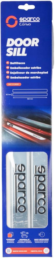 Sparco Set 2 pezzi battitacco OPC13130 protettivo universale adesivo auto 450x40mm